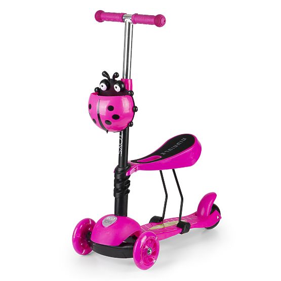 Kinderroller und Türsteher Marienkäfer - pink