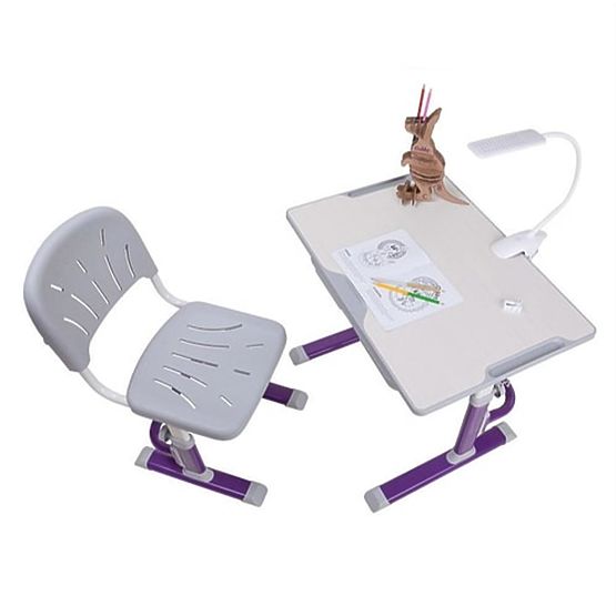 Kinderschreibtisch + Stuhl CUBBY LUPIN - violett