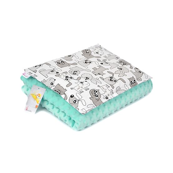 Baby decke a kissen L Tiere - mátová