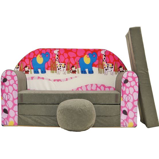 Kindersofa Safari bunt