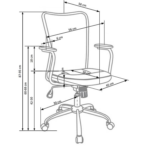Kinderstuhl ANDY - grau/schwarz