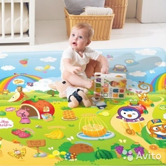 Kinderteppich  ABC + Obstparadies - Schaumstoff  