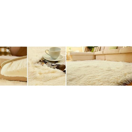 Kinderteppich Flokati - CREME