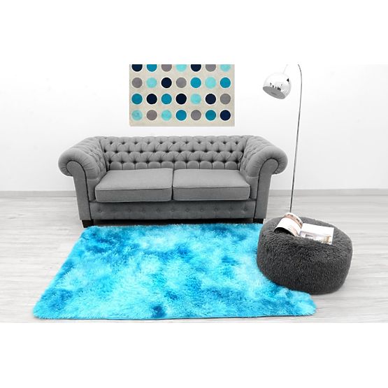 Kinderteppich Flokati - OMBRE BLUE