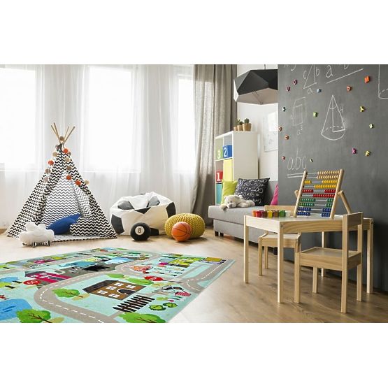 Kinderteppich - Fröhliche Stadt