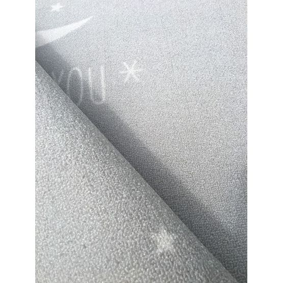 Kinderteppich LOVE YOU MOON - silbergrau/weiß