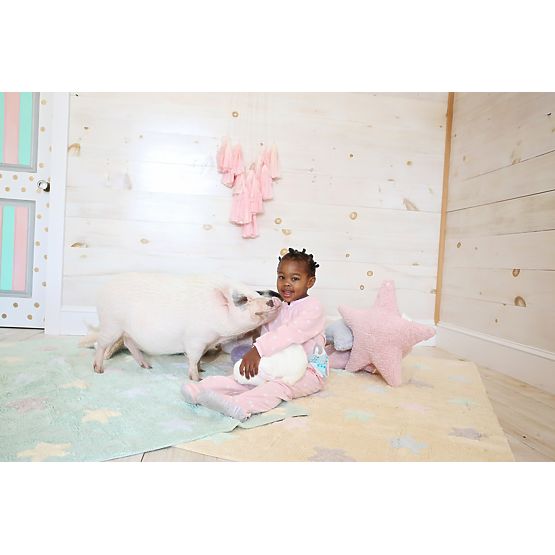 Kinderteppich mit Sternen Tricolor Stars - Soft Mint