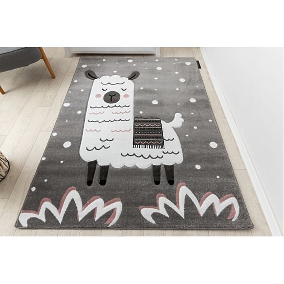 Kinderteppich PETIT - Lama - grau