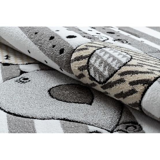 Kinderteppich PETIT - Vögel - grauweiß