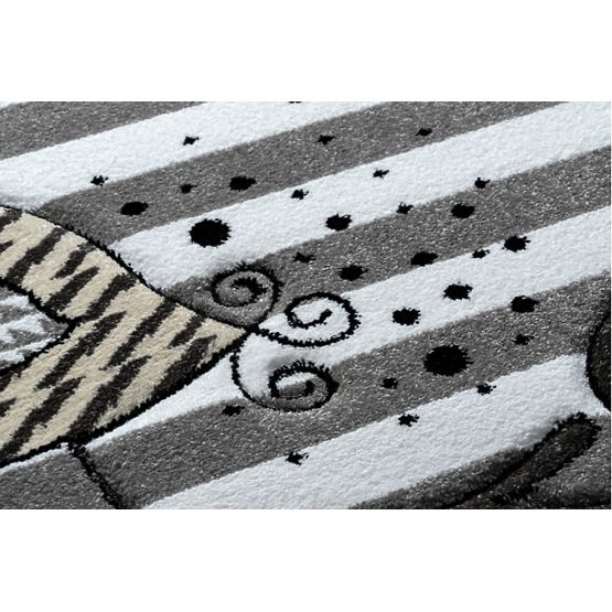 Kinderteppich PETIT - Vögel - grauweiß