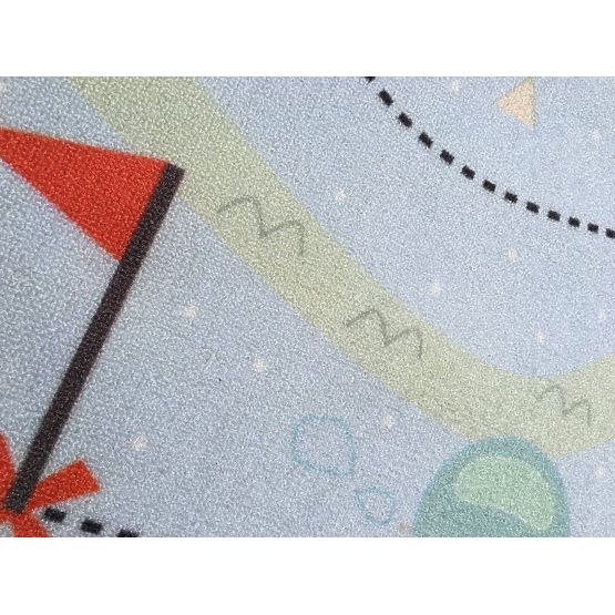 Kinderteppich SCHATZKARTE - blau