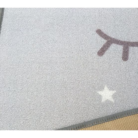 Kinderteppich SCHLAFENDE AUGEN - grau