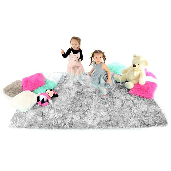 Kinderteppich Flokati - SILVER