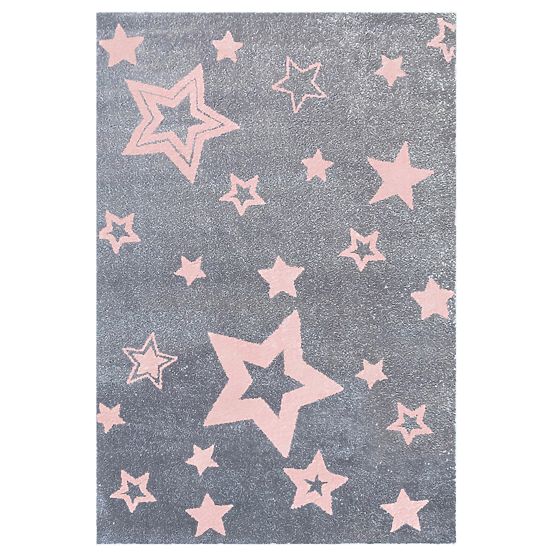 Kinderteppich STARLIGHT silber-grau/rosa