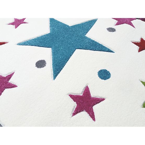 Kinderteppich STARS creme/multicolor