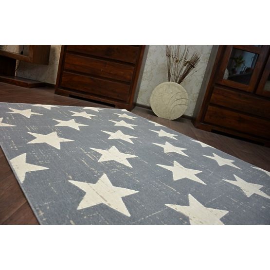 Kinderteppich Sterne - Anthrazit