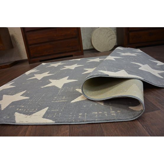 Kinderteppich Sterne - Anthrazit