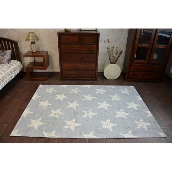 Kinderteppich Sterne - Grau