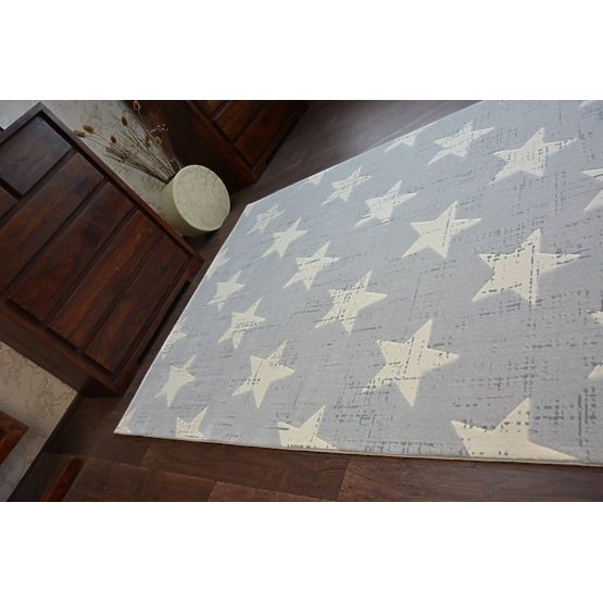 Kinderteppich Sterne - Grau