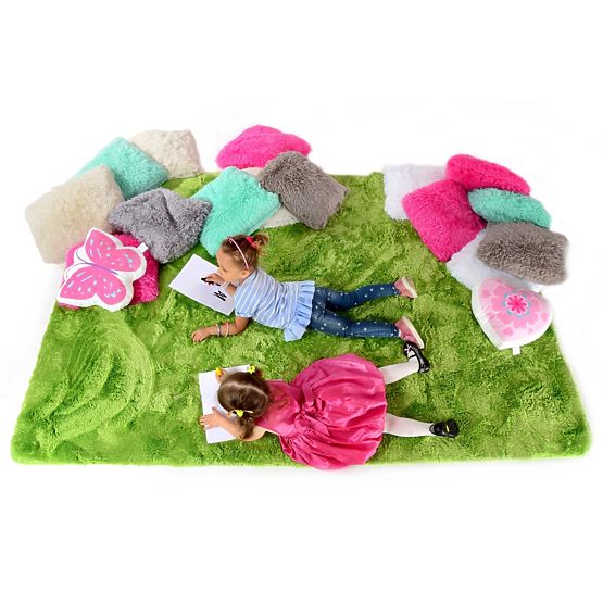 Kinderteppich Flokati - WIESE