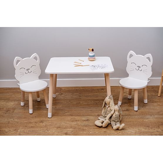 Kindersitzgruppe - Katze - weiß