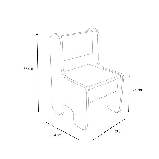Kindertisch Timi + Stuhl MDF Farbe Weiß