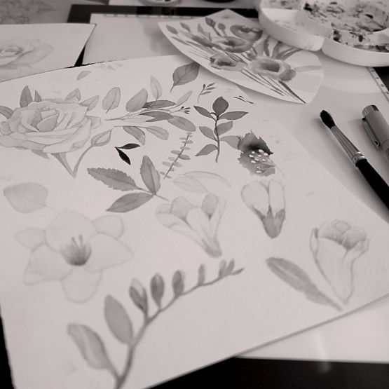 Kindervliesjacke Nachtblumen