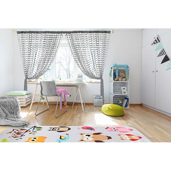 Kindervorhang Baby Ball - Grau