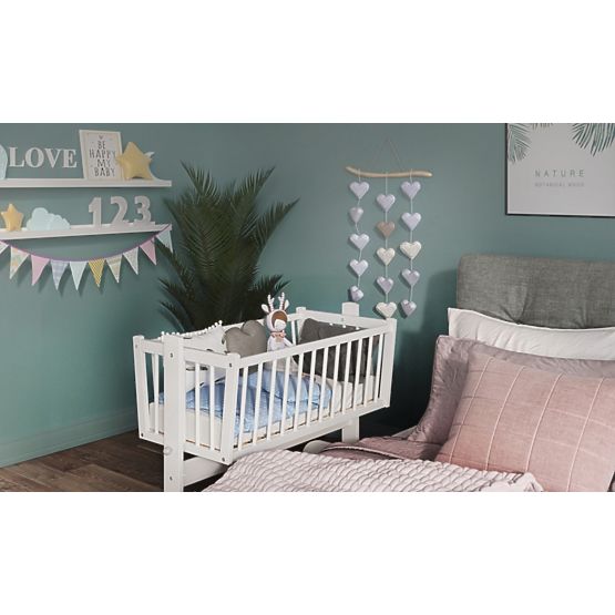 Kinderwiege Karol 90 x 40 cm - weiß