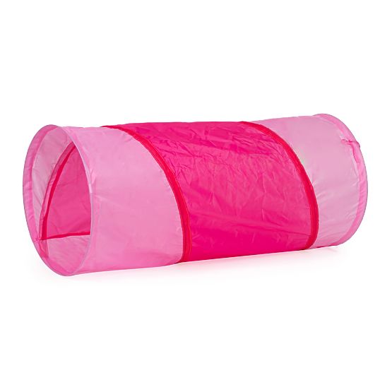 Kinderzelt mit Tunnel - rosa Haus