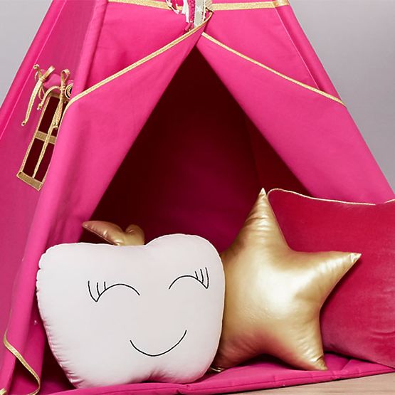 Kissen Stern - öko-leder