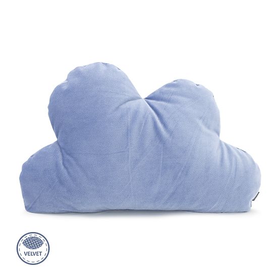 Kissen wolke Samt - blau