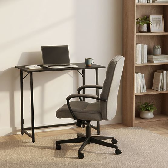 Klappbarer Computertisch 80x45 cm Laptop-Tisch schwarz ModernHome