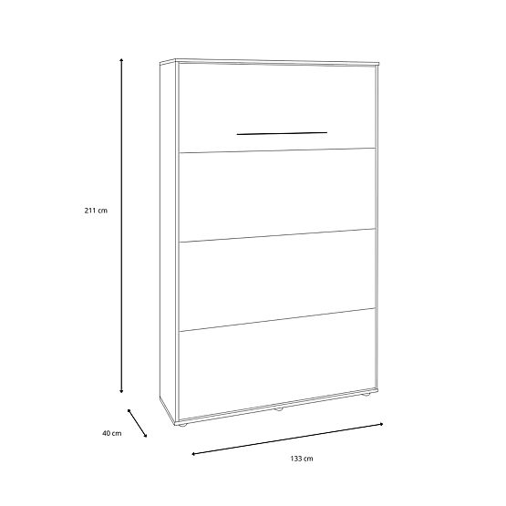 Klappbett KOBI VERTO 120x200 Eiche Artisan 1 Stk.
