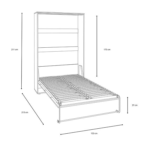 Klappbett KOBI VERTO 140x200 Grau 1 Stk.