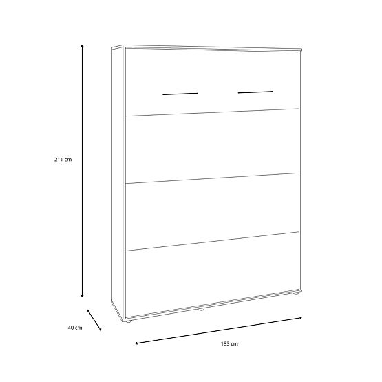 Klappbett KOBI VERTO 160x200 Weiß 1 Stk.