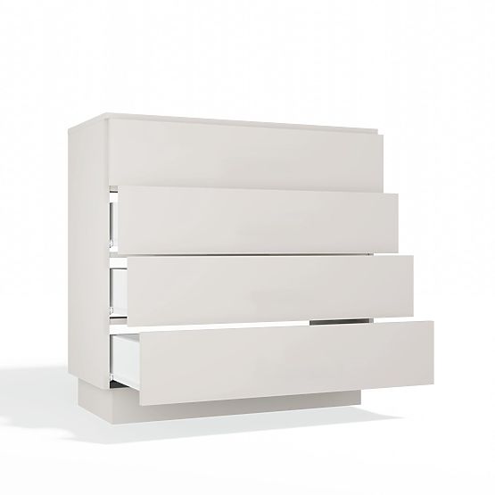 Kommode AMBER 4S Schrank 4 Schubladen für Schlafzimmer Wohnzimmer KASCHMIR Beige