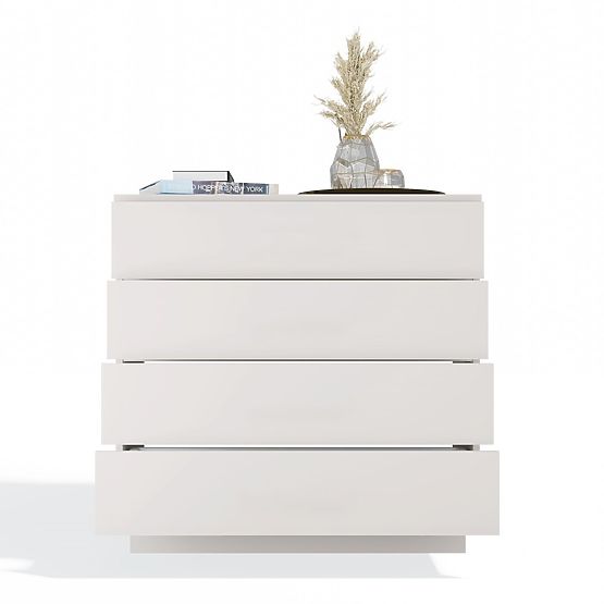 Kommode AMBER 4S Schrank 4 Schubladen für Schlafzimmer Wohnzimmer KASCHMIR Beige