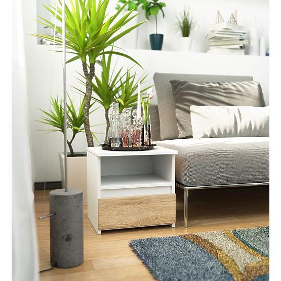 KOMMODE CL1 PK WEISS / EICHE SONOMA