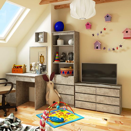 KOMMODE CL100 6SZ PK BETON