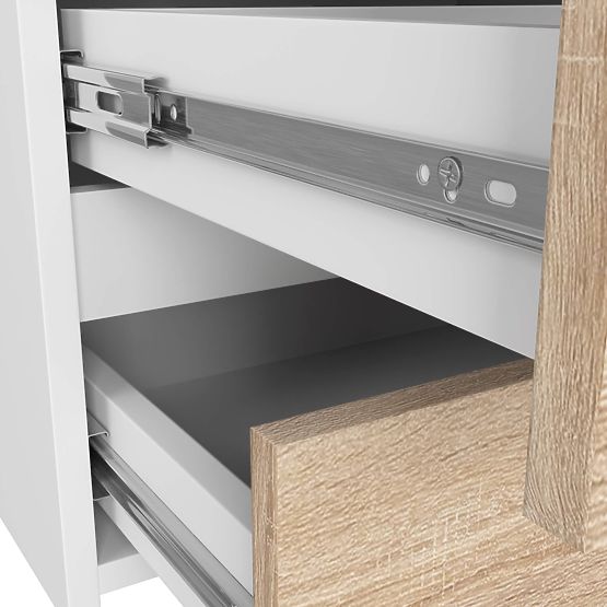 KOMMODE CL100 6SZ WEISS / EICHE SONOMA