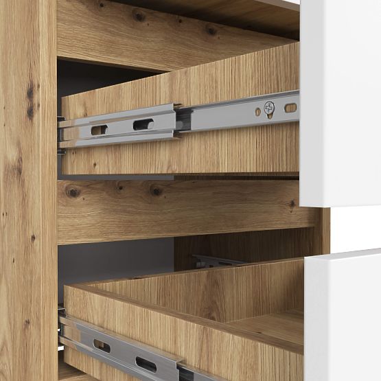 KOMMODE CL3/40 EICHE ARTISAN / WEISS