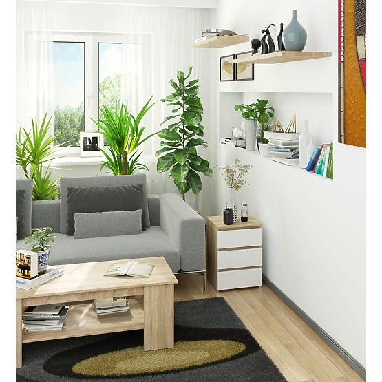KOMMODE CL3/40 PK EICHE SONOMA / WEISS