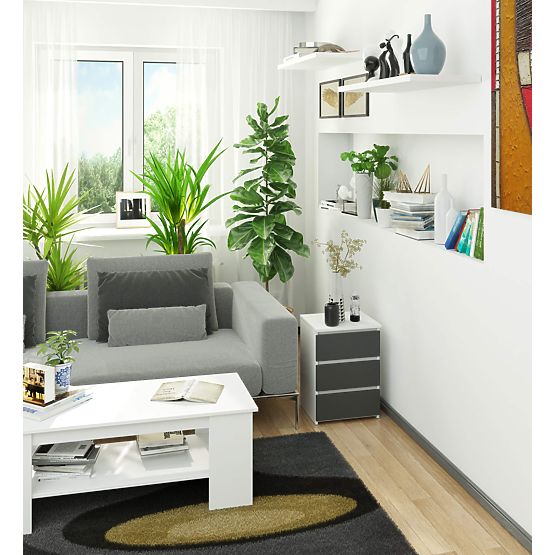 KOMMODE CL3/40 PK WEISS / GRAU