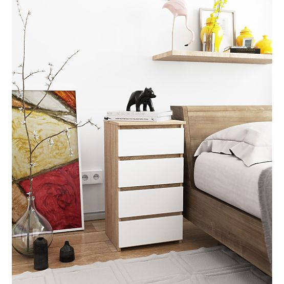 KOMMODE CL4 PK EICHE SONOMA / WEISS