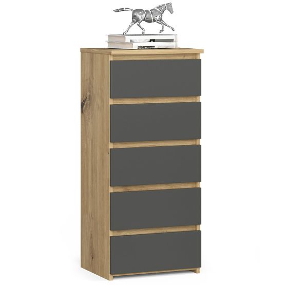 KOMMODE CL5 PK EICHE ARTISAN / GRAU