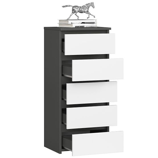 KOMMODE CL5 PK GRAPHIT GRAU / WEISS