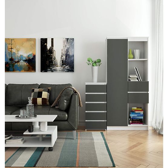 KOMMODE CL5 PK WEISS / GRAU