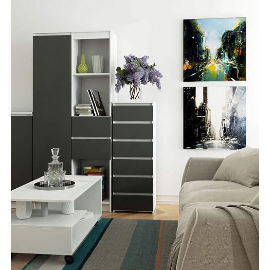 KOMMODE CL6 PK WEISS / GRAU