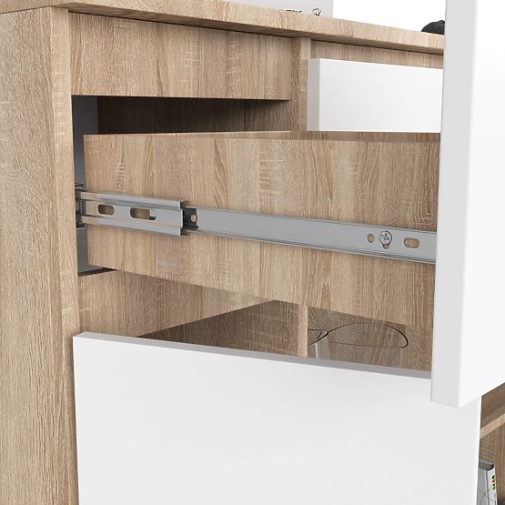 KOMMODE K100 2D 3SZ 1P PK EICHE SONOMA / WEISS